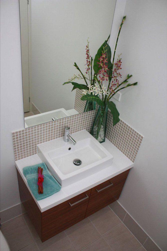 solid surface single bathroom sink