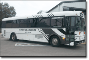 Party Bus — Large white VIP limo bus in Pensacola, FL