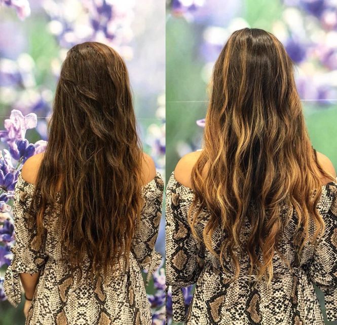 cliente prima e dopo un colore