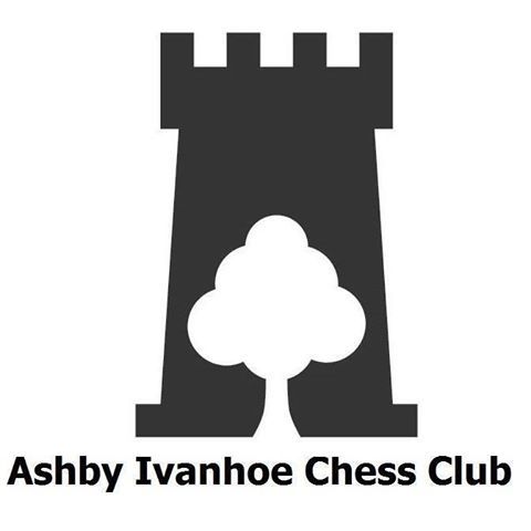 The logo for the ashby ivanhoe chess club shows a castle with a tree in the middle.
