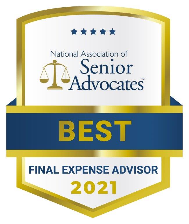 Senior Advocates best final expense advisor 2021 Badge Best Senior Advocates Final Expense Advisor 2021 Badge