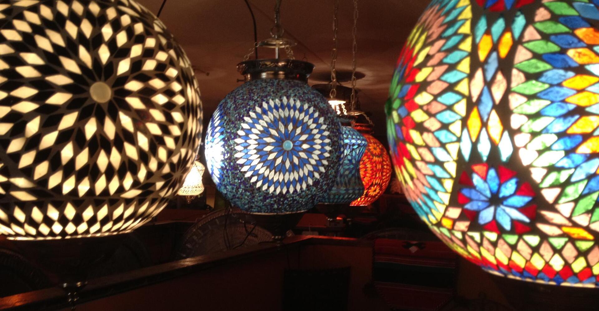 Oosterse lampen van mozaïek