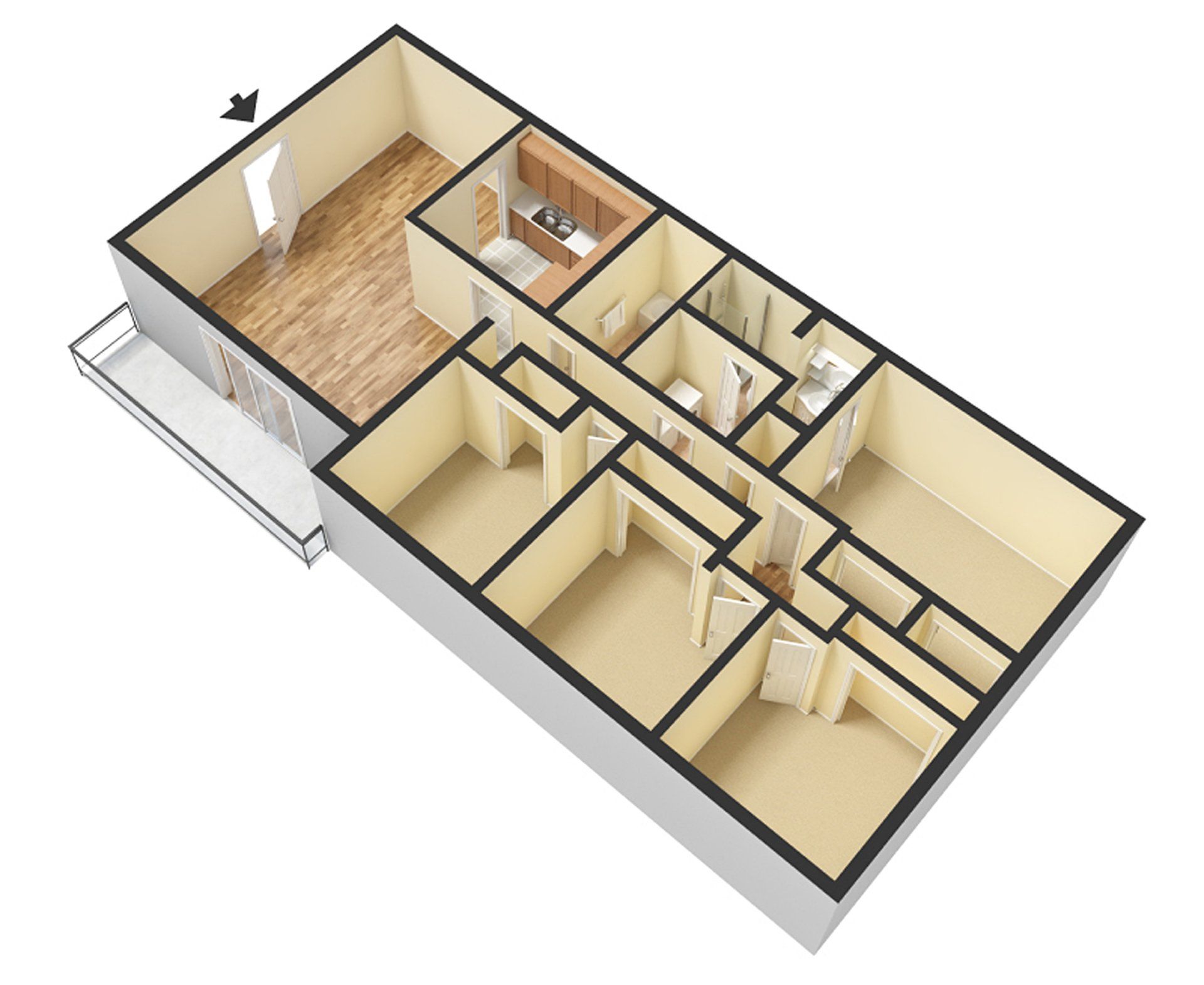 4 Bedroom Unfurnished