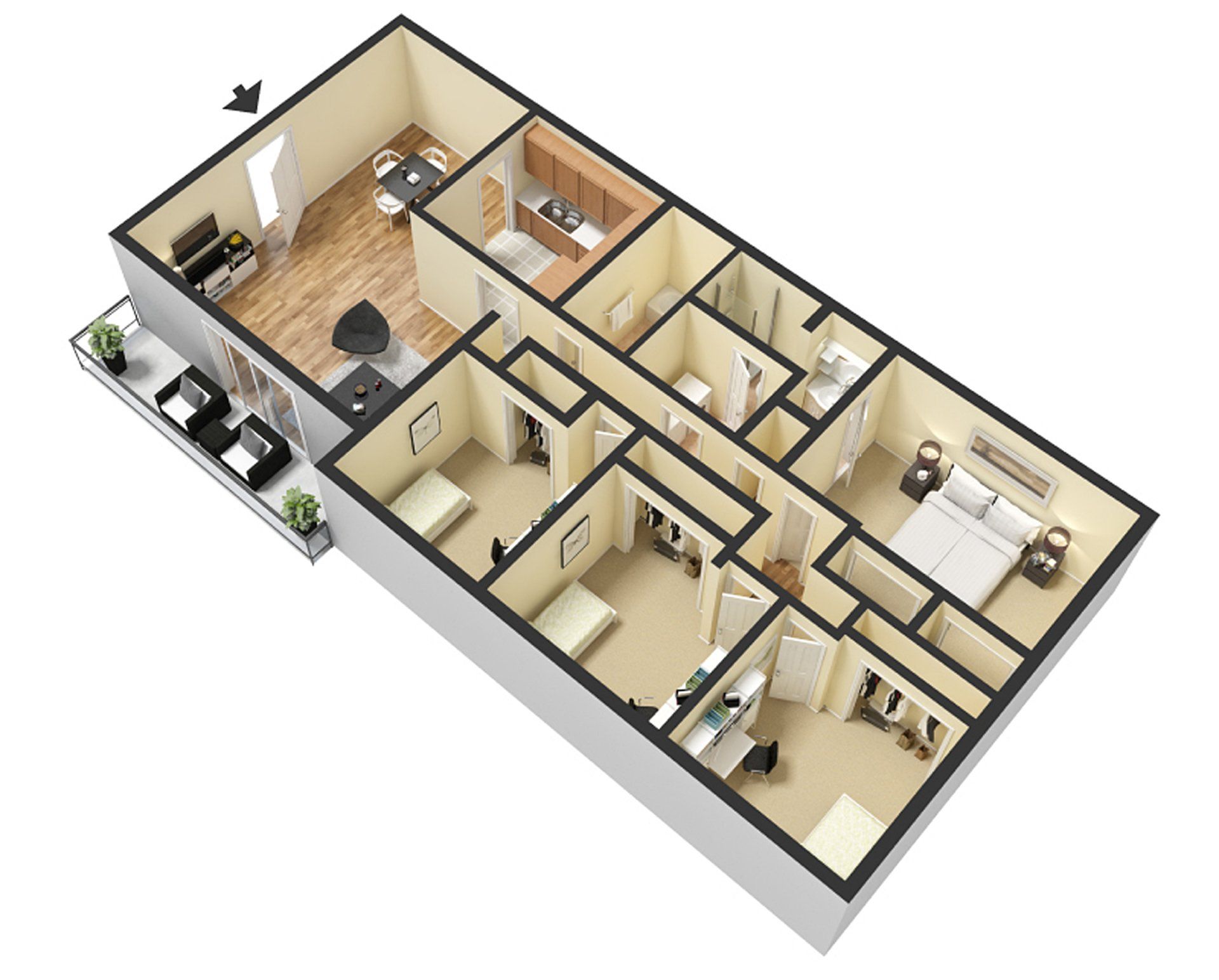 4 Bedroom Furnished