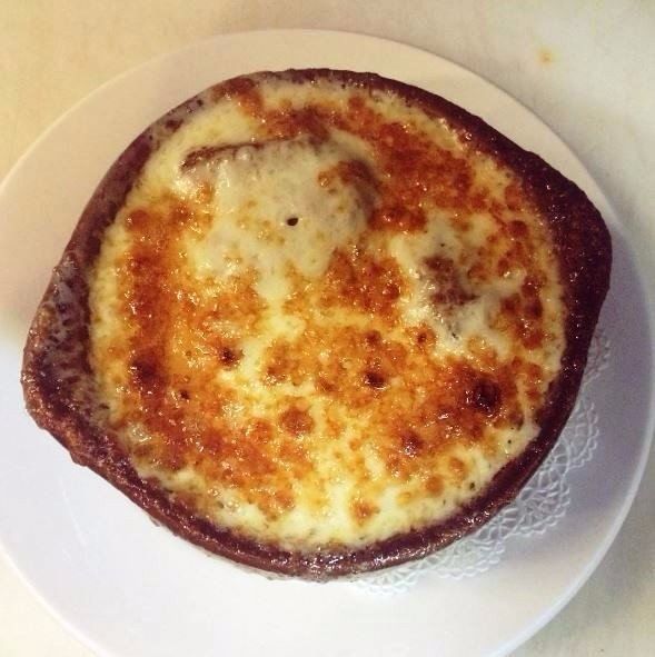 crock of French onion soup