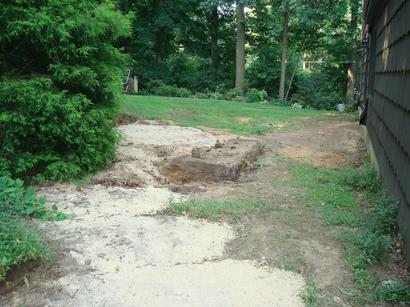 Before Adding Brick Pavement — Middletown, NJ — Precision Landscape Contractors