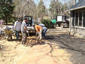 Before Construction of Patio — Middletown, NJ — Precision Landscape Contractors Before Construction of Patio — Middletown, NJ — Precision Landscape Contractors