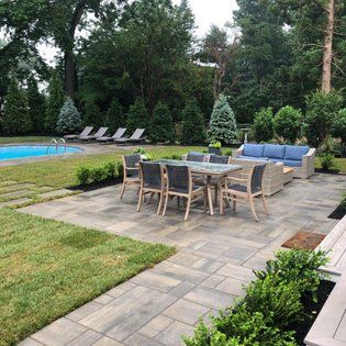 Paver Patio with a Fire Pit — Middletown, NJ — Precision Landscape Contractors