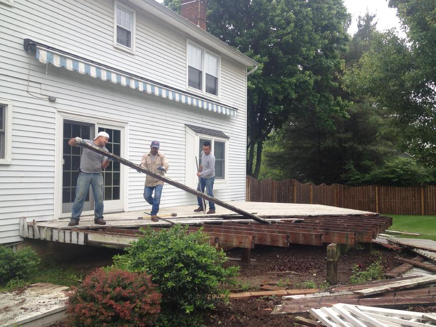 Before Stone Patio and Steps Service — Middletown, NJ — Precision Landscape Contractors