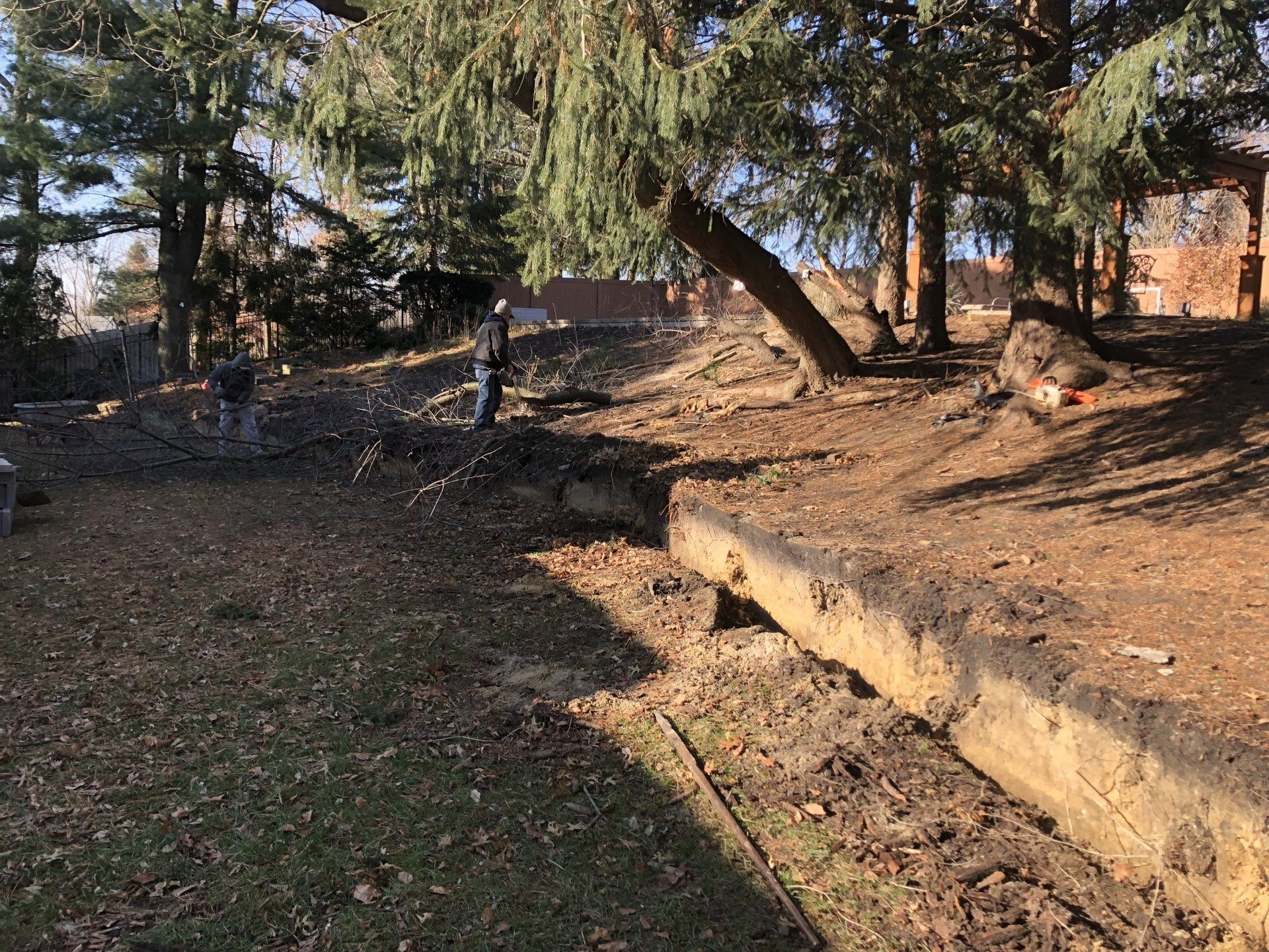 Before Adding Backyard Grass — Middletown, NJ — Precision Landscape Contractors