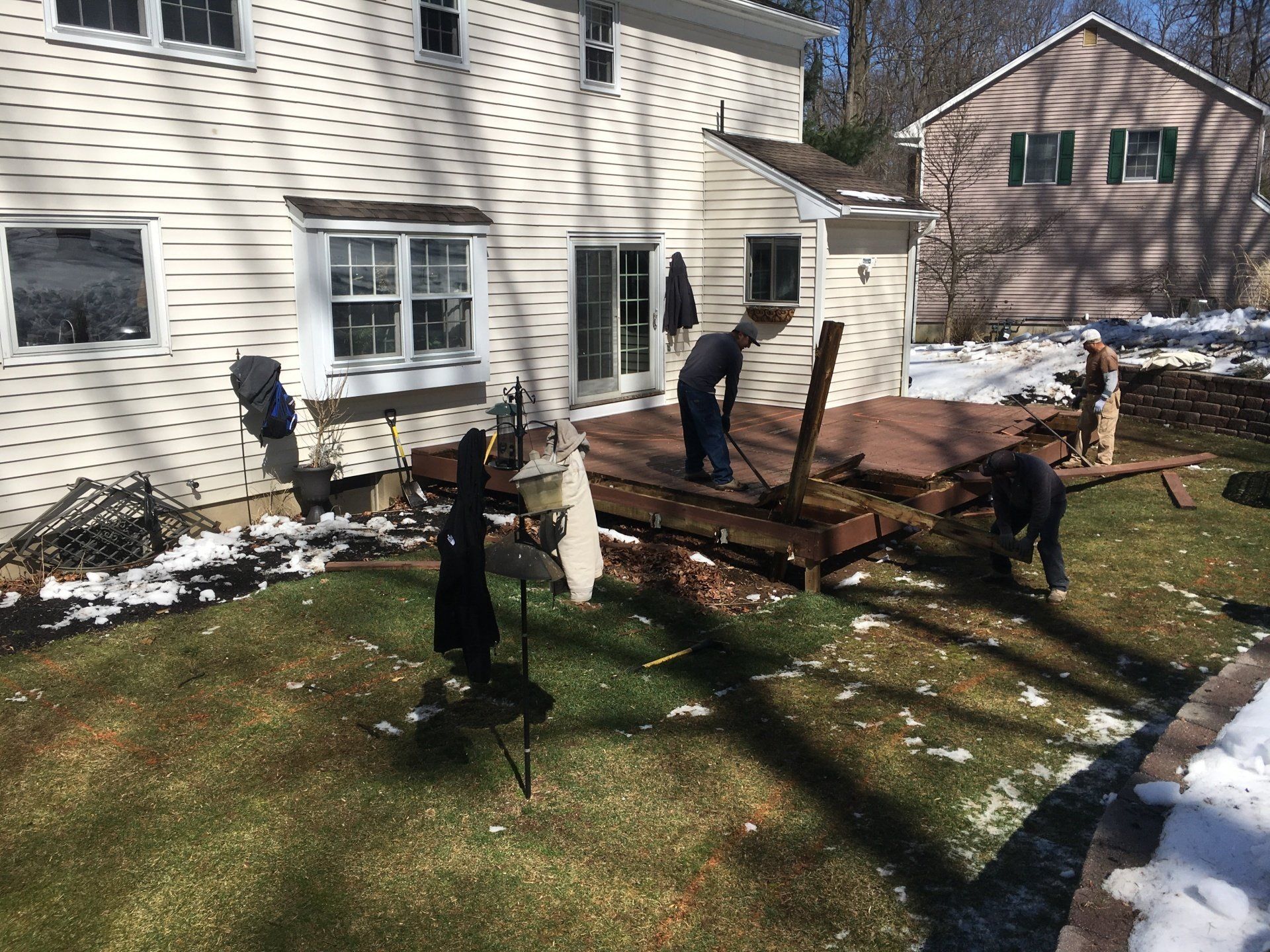 Before Adding Backyard Grass — Middletown, NJ — Precision Landscape Contractors