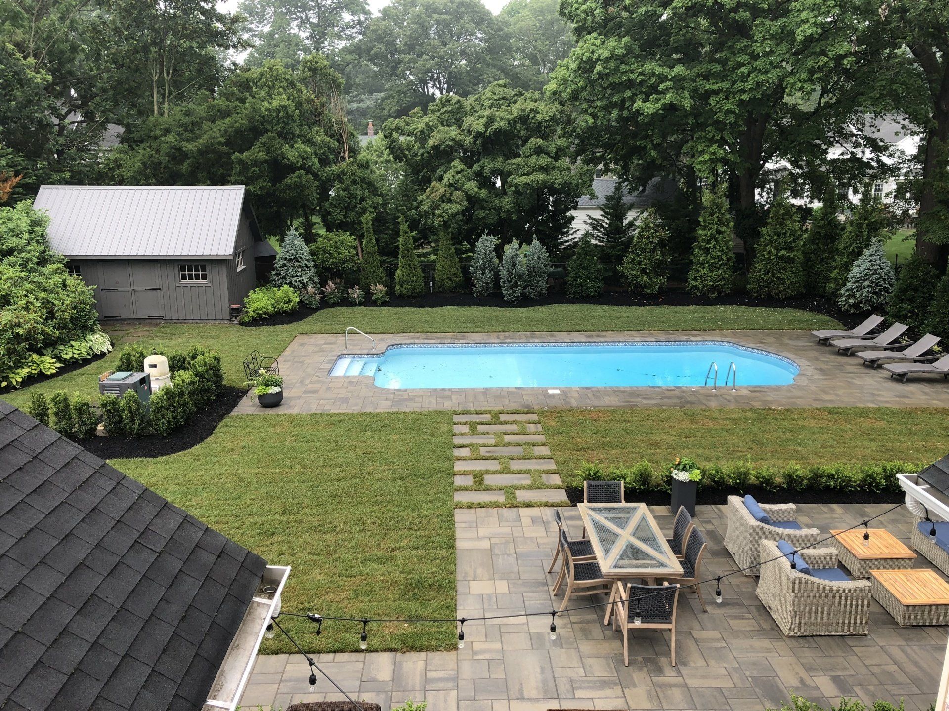 After Adding Backyard Grass — Middletown, NJ — Precision Landscape Contractors