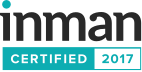 Inman Certified 2017 logo with teal “CERTIFIED” banner and year label