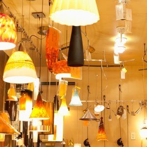 Lighting products room full of lights