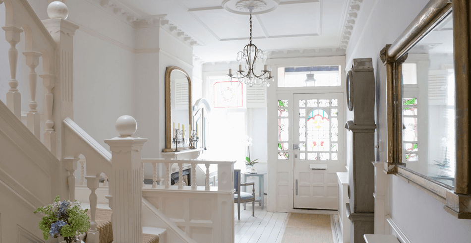 Hallway in a house that has been recently decorated