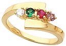Four Gem Gold Ring