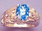 Aqua Marine Gold Ring