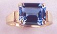 Blue Topaz Gold Ring