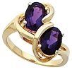 Double Iolite Gold Ring