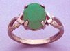Green Tourmaline Gold Ring