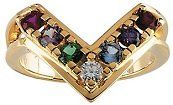 Multi Gem Gold Ring