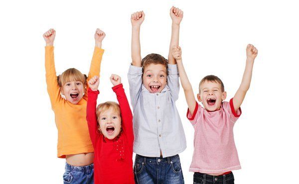 jubelnde Kinder