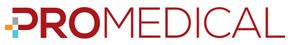A red promedical logo on a white background