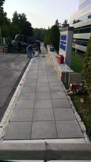 Re-Laying Sidewalk - Commercial Hardscaping in Bedford Hills, NY Re-Laying Sidewalk - Commercial Hardscaping in Bedford Hills, NY
