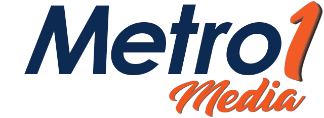 Logo of Metro 1 Media: Blue
