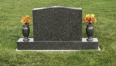 granite memorial vase