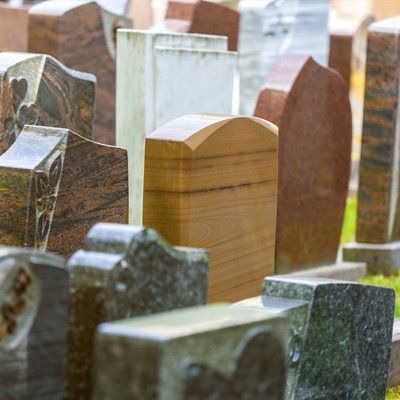 variety of headstones