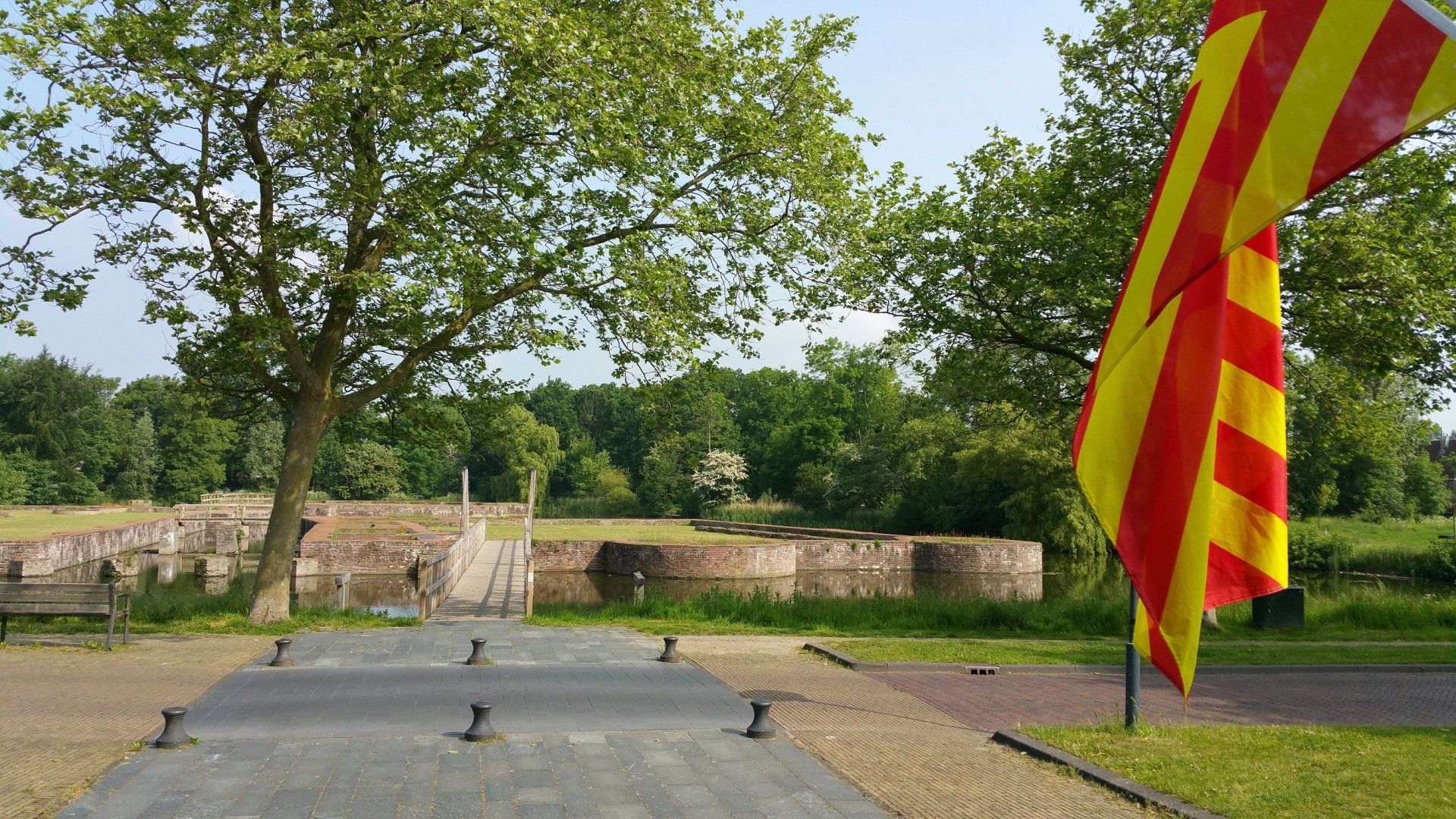 Slotfundamenten in het Slotkwartier