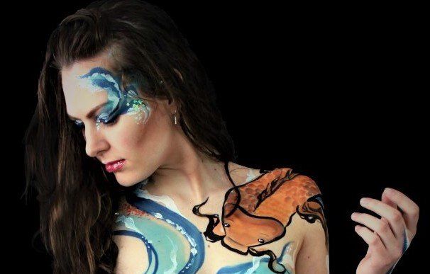 schminksterren schmink Bodypaint koi karpers