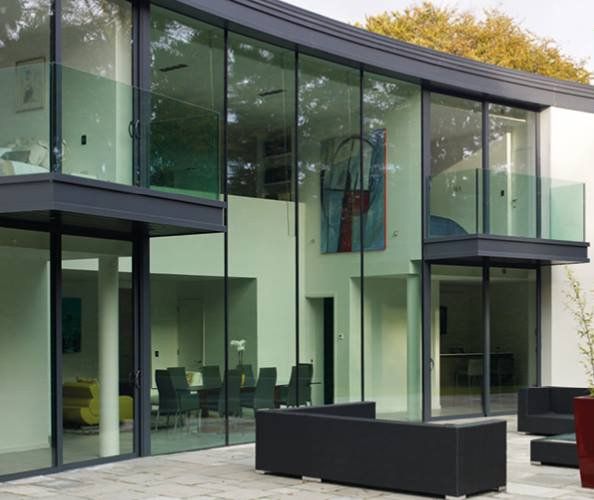 glass-fronted building
