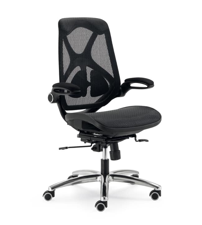 Sedia ergonomica in rete per lavoro