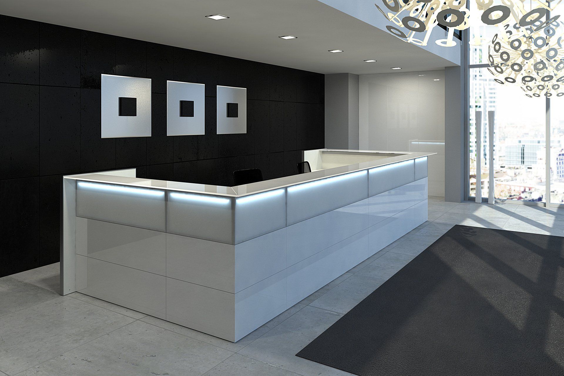 Reception con led