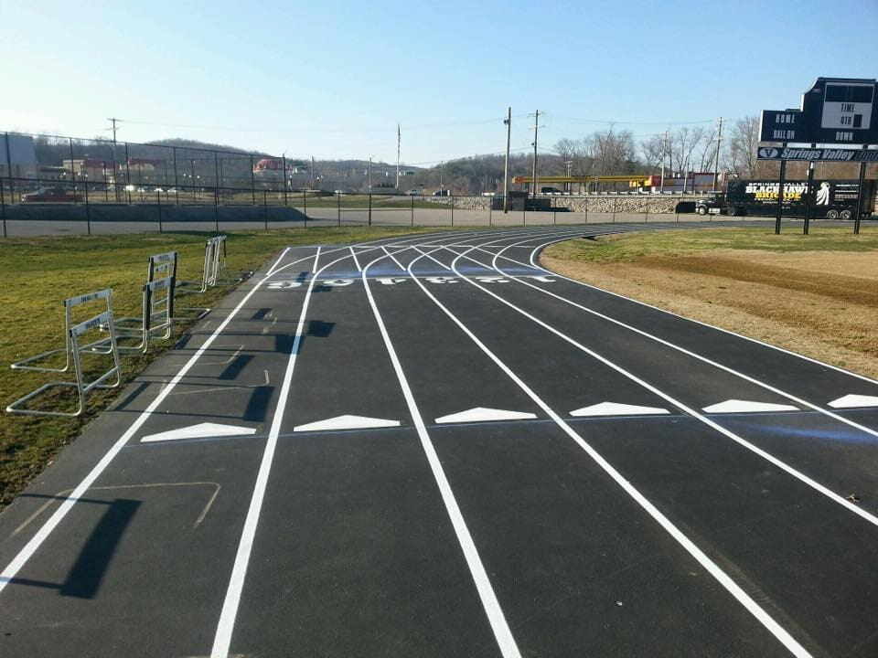 Daviess County — New white line tracks in Evansville, IN