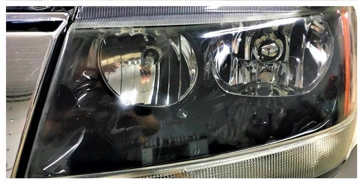 clean headlight after