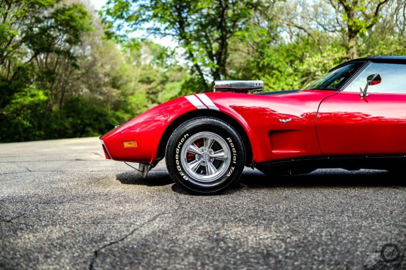 glossy red corvette front end