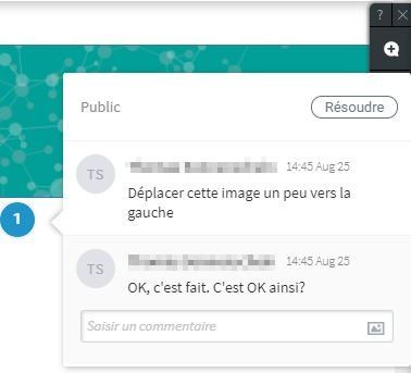 commentaires dans le CMS