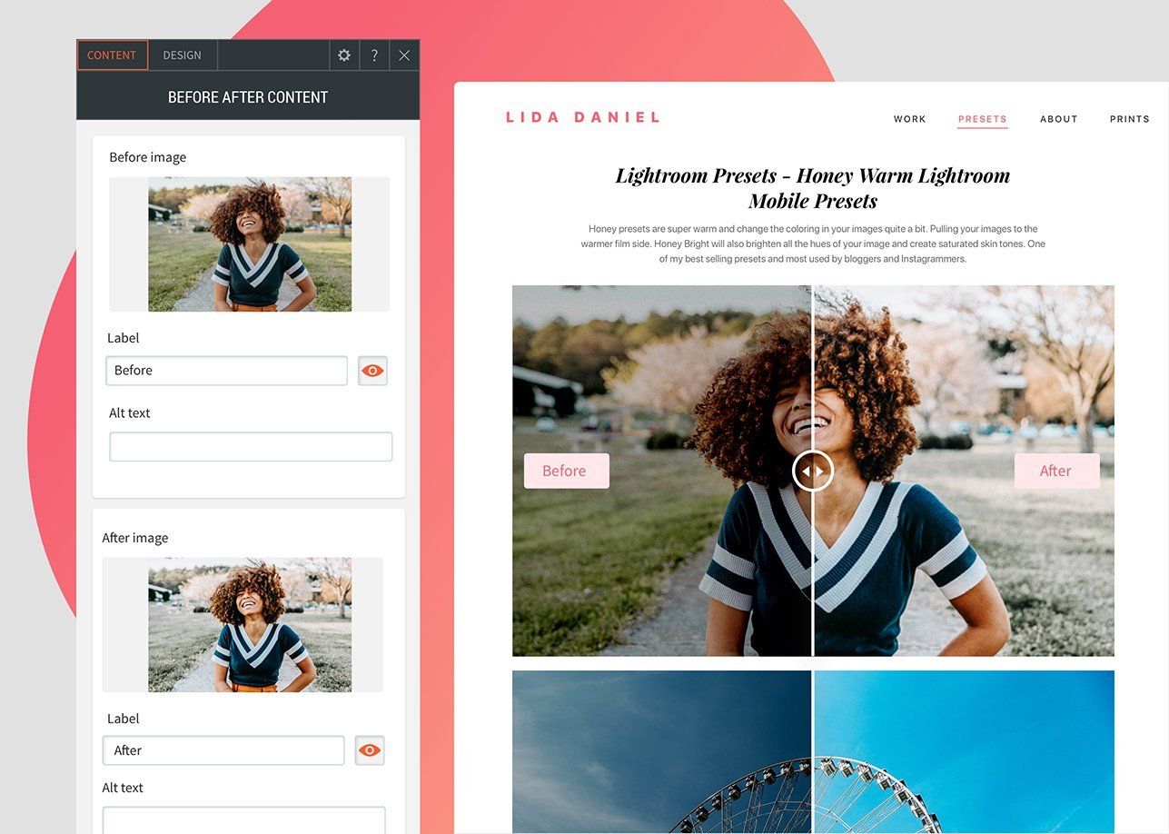 before after widget