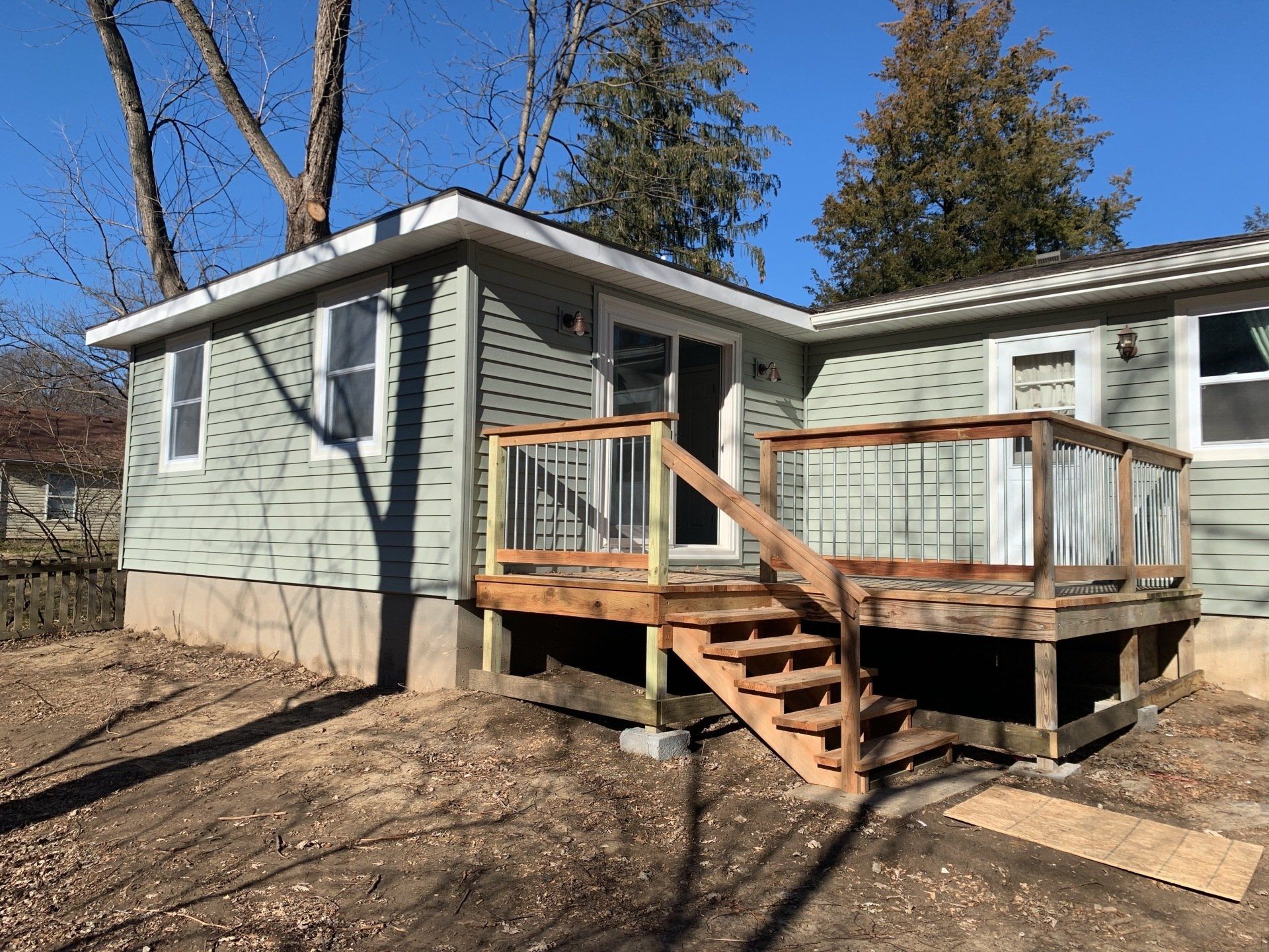 Room Addition-New Back Deck with Steps