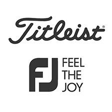 Titleist and FJ logos with the slogan “Feel the Joy” on a white background