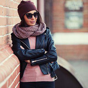 Name-Brand Glasses — Woman in Black Leather Jacket and Sunglasses in Manasquan, NJ