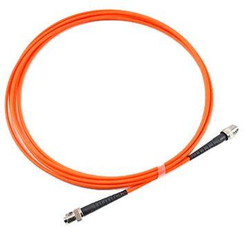 An orange hose with a black handle on a white background