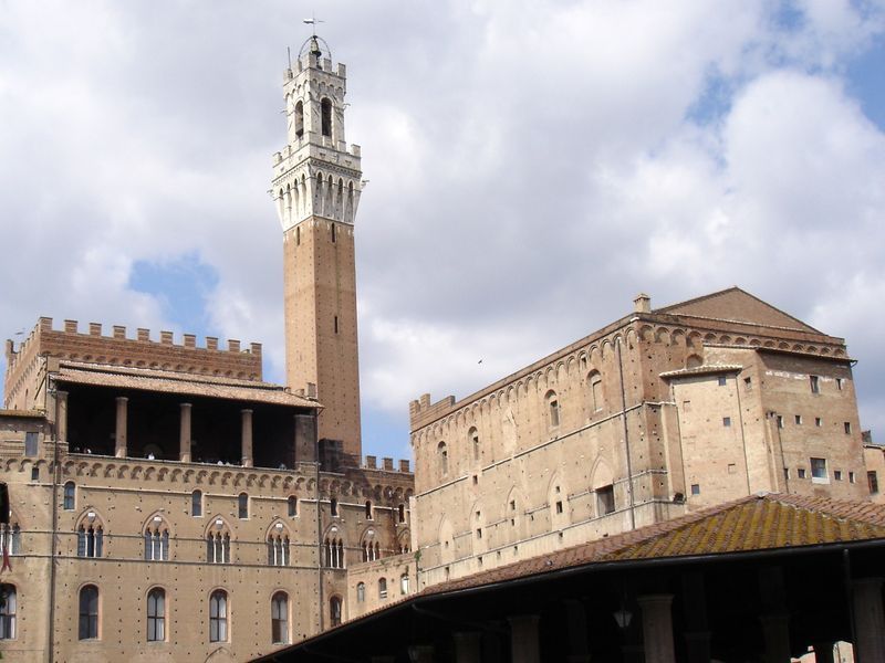 A large building with a tower on top of it