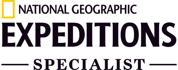 The national geographic expeditions specialist logo is black and yellow.