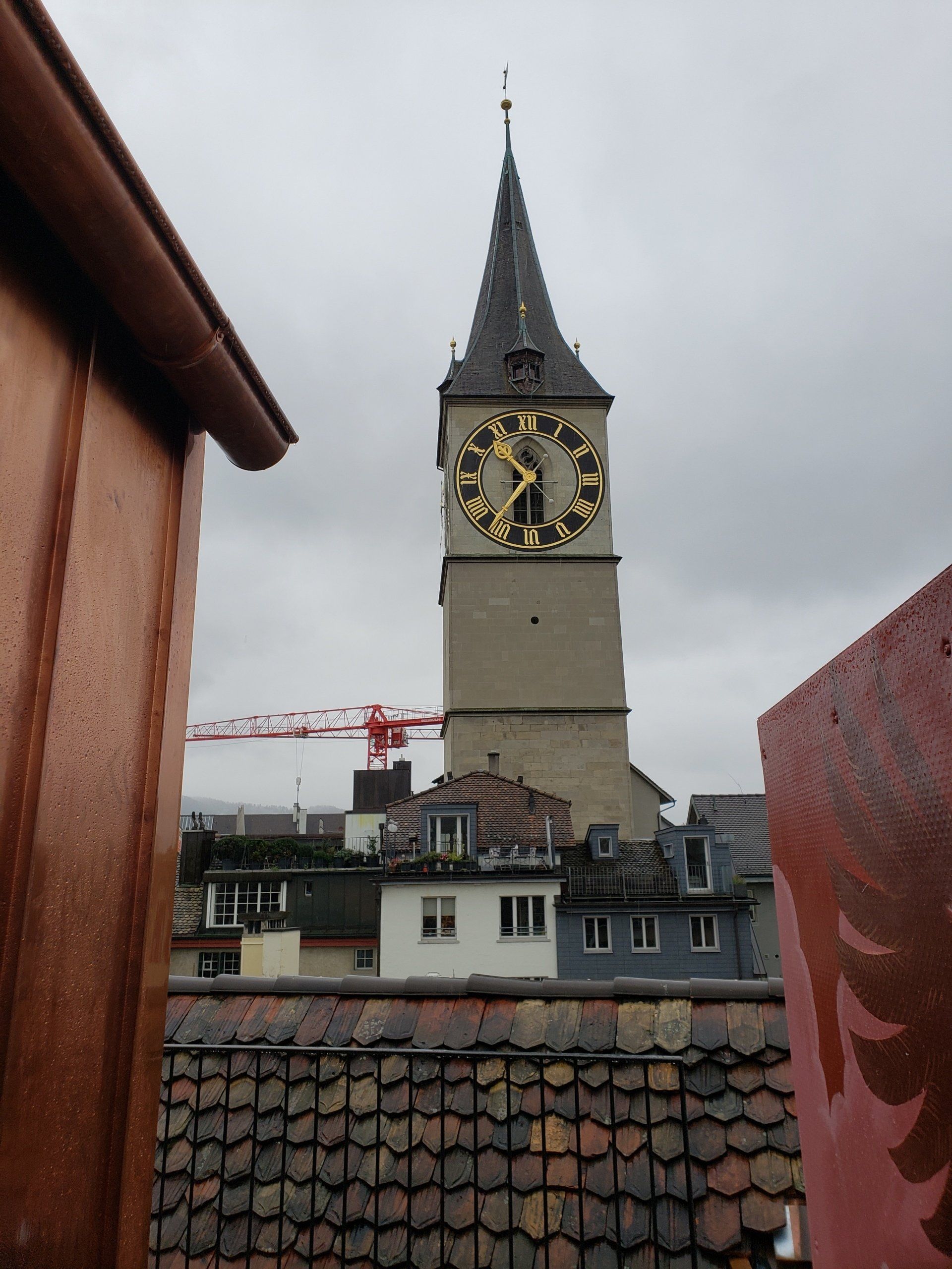 A clock tower with a clock on the top of it