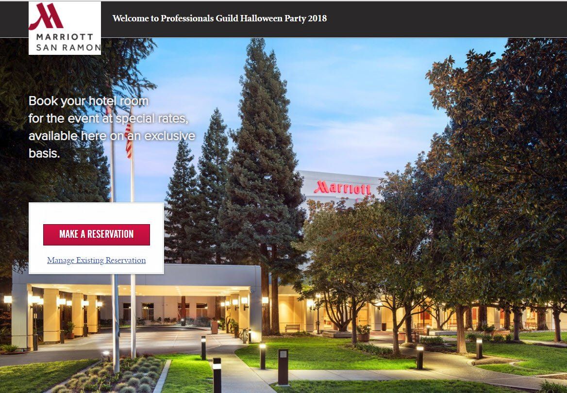 Click for Deluxe Discounted Room at San Ramon Marriott Halloween party -- discounted room at San Ramon Marriott