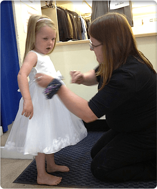 dress fitting for thr child